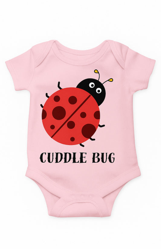 Babyosaur 100% Premium Cotton Onesie for Infants| Cuddle Bug | 0-12 months| Soft Breathable| Snap Closure| Hypoallergenic Dyes