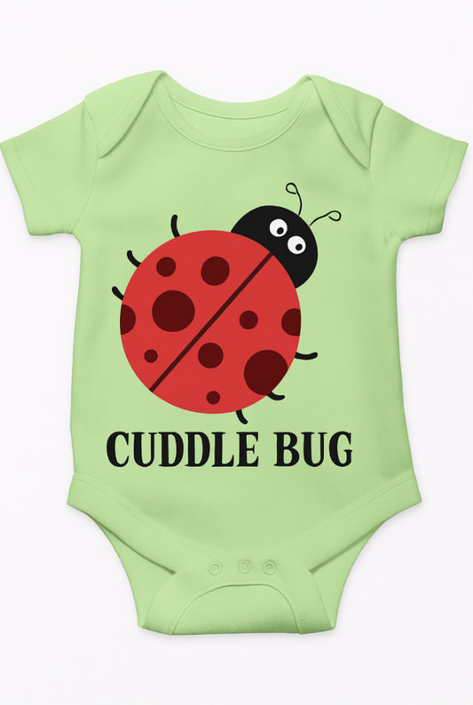 Babyosaur 100% Premium Cotton Onesie for Infants| Cuddle Bug | 0-12 months| Soft Breathable| Snap Closure| Hypoallergenic Dyes