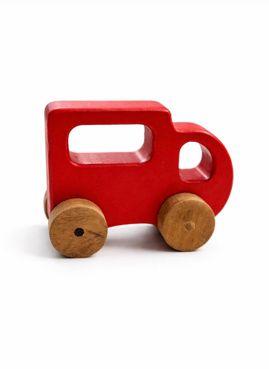 Babyosaur The Milk Run Express Wooden Toy for Kids (1+ Years) | Natural, Non-Toxic Wooden Car Toy | Montessori Toddler Toy | Safe, Durable, Eco-Friendly Mini Toy Car | Made in India