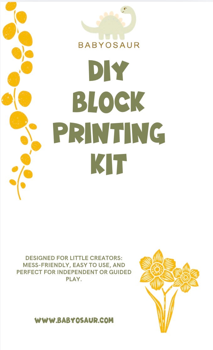 Block Painting Art Kit for Kids | DIY Indian Block Printing Kit | Creative Craft Kit (Ages 3+)