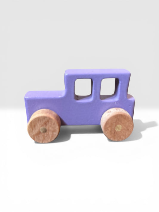Babyosaur Wooden Toy Lilac Hilux for Kids (6 Months+) |Little Wheels racing Squad| Natural, Non-Toxic Wooden Cars & Trucks | Montessori Toy for Toddlers | Safe, Durable, Eco-Friendly Toy Vehicles | Made in India